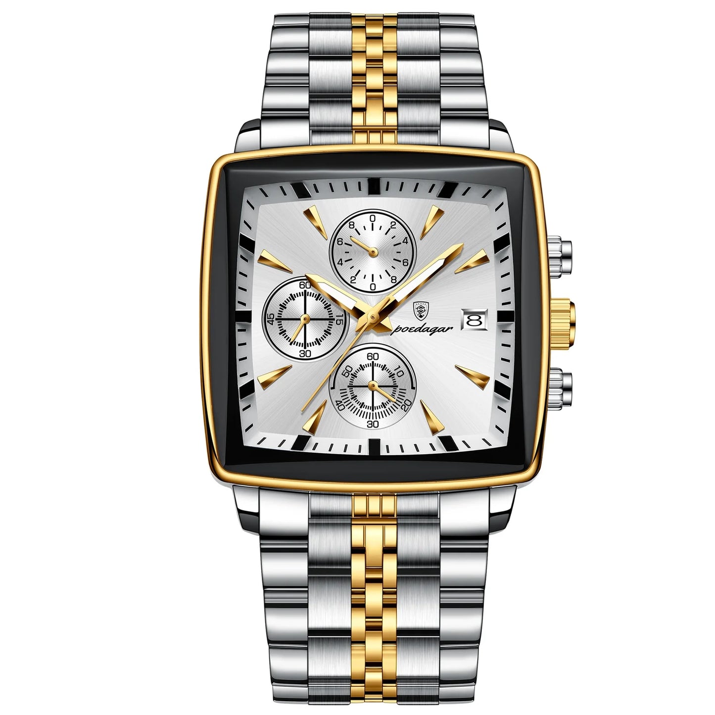 Poedagar 866 Fashion Square Stainless Steel Watch