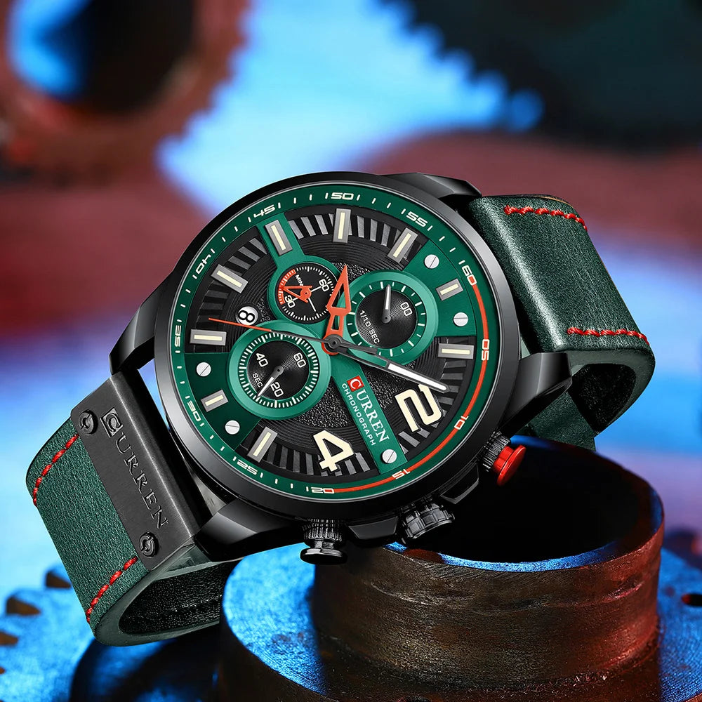 CURREN 8393 Watches Leather